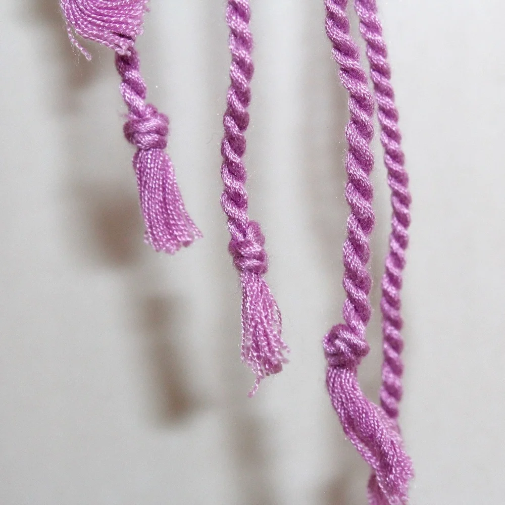Talbots Tassel Fringe Scarf in Orchid